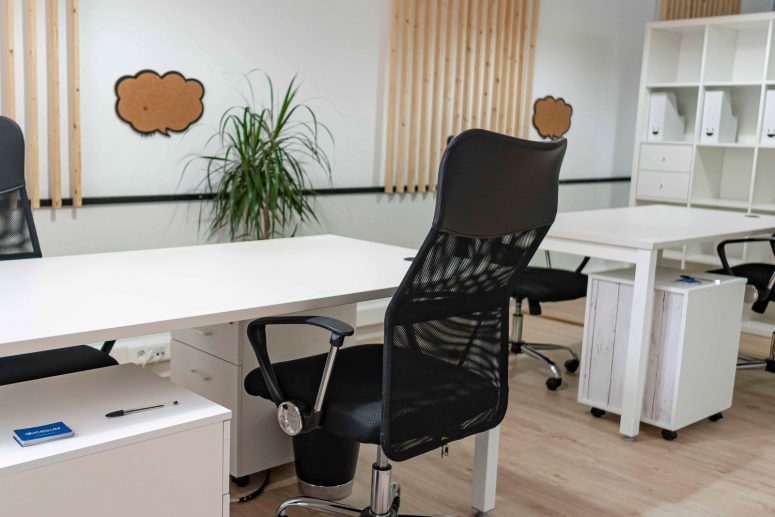 Zona de despachos compartidos de Micelium Coworking Space