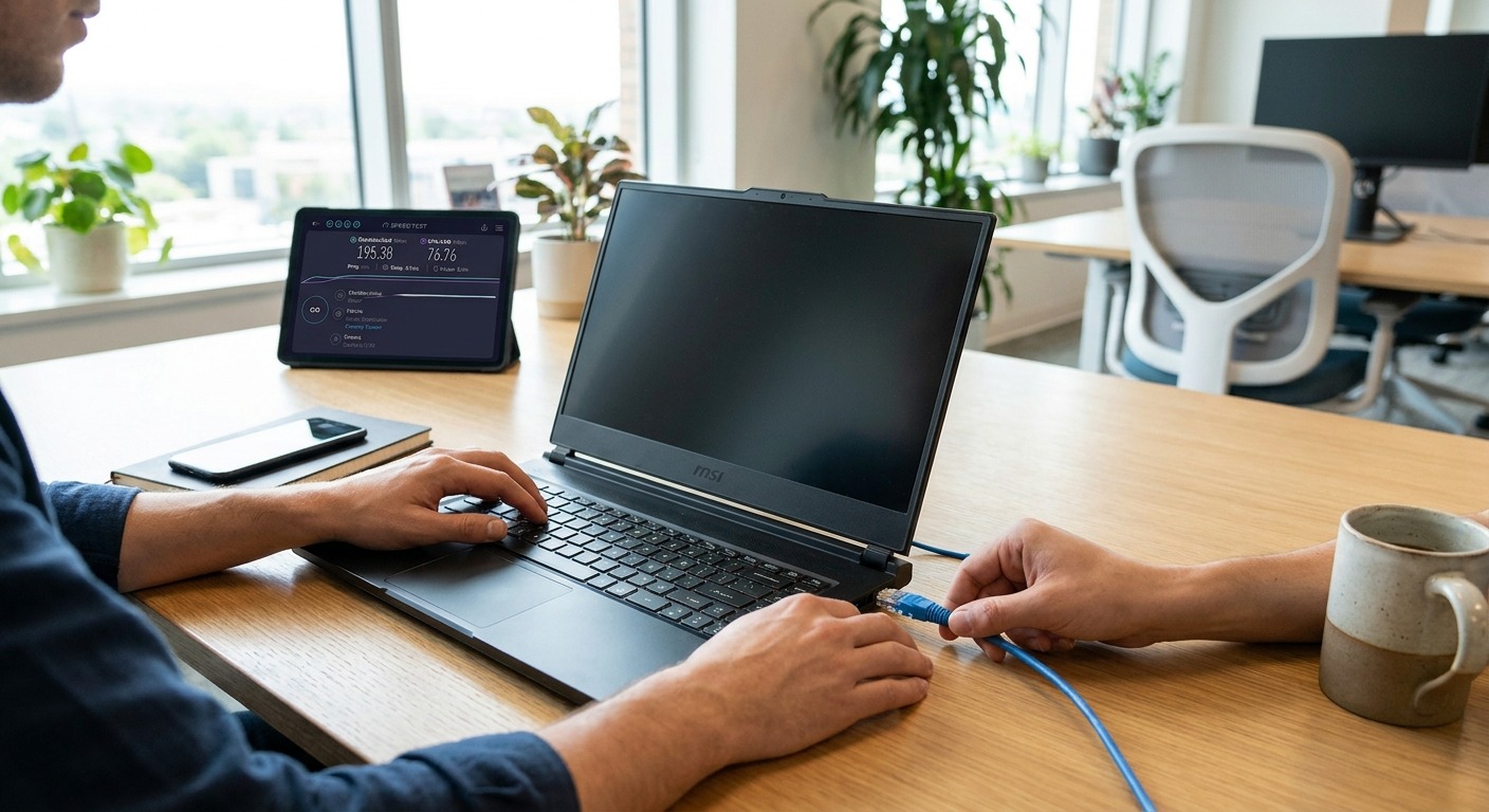 Paso 3: La Importancia de la Conectividad: Fibra Simétrica de 10GB en tu Alquiler de Oficinas en Denia